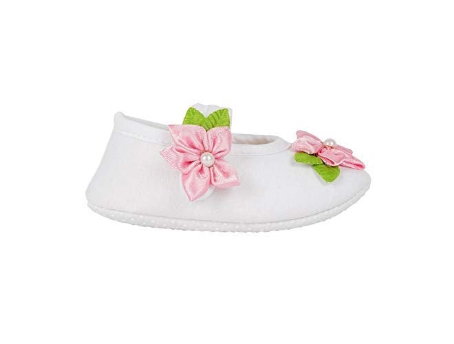 Rsmart Baby Girl's Rose Bootie Shoes | White Baby Child Bootie - Image 3