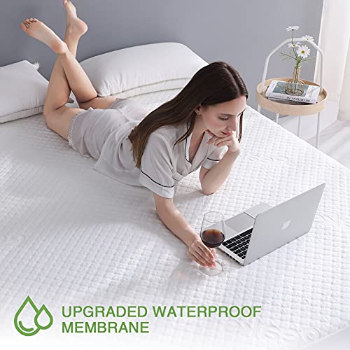 Reaks King Size Waterproof Mattress Protector Fitted Mattress Pad Cover with Deep Pocket Up to 18'' - Image 3