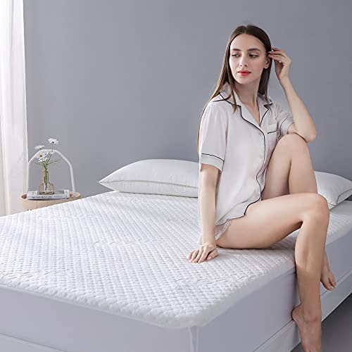 Reaks King Size Waterproof Mattress Protector Fitted Mattress Pad Cover with Deep Pocket Up to 18'' - Image 5