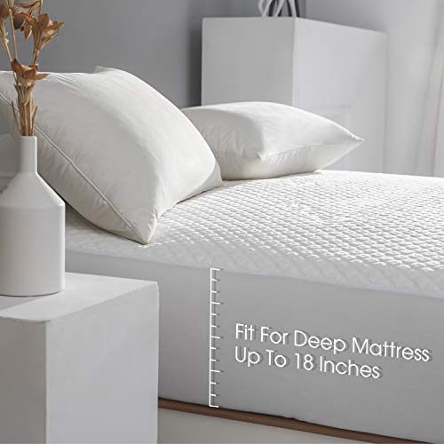 Reaks King Size Waterproof Mattress Protector Fitted Mattress Pad Cover with Deep Pocket Up to 18'' - Image 4