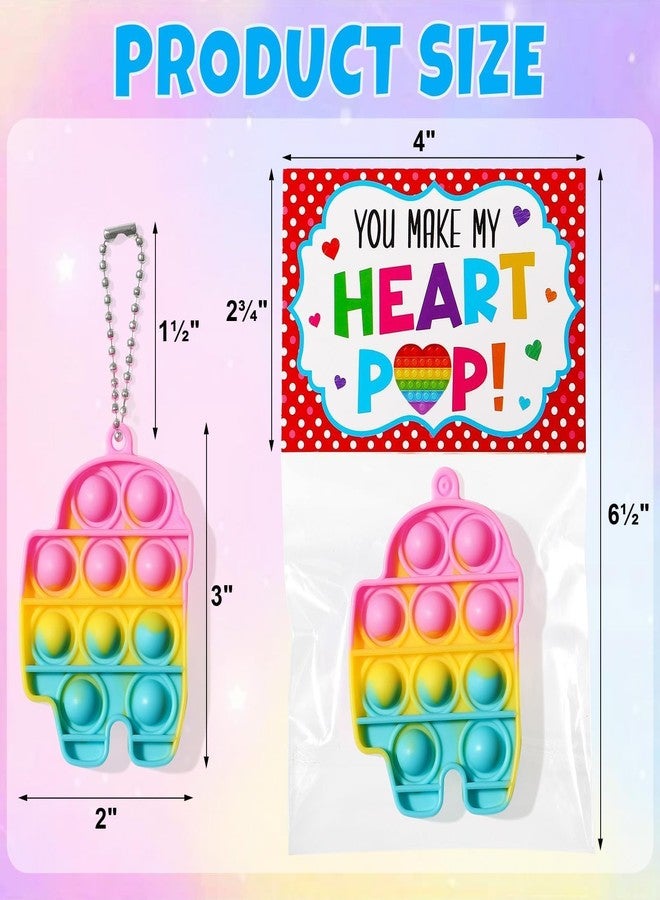 Asoulin 24PCS Unicorn Pop Fidget Keychain Easter Gifts Party Favors for Kids 4-8 8-12 Easter Egg Fillers Goodie Bag Stuffer Classroom Treasure Box Toy Carnival Prizes Pinata Birthday Return Gifts for Boy Girl - Image 4