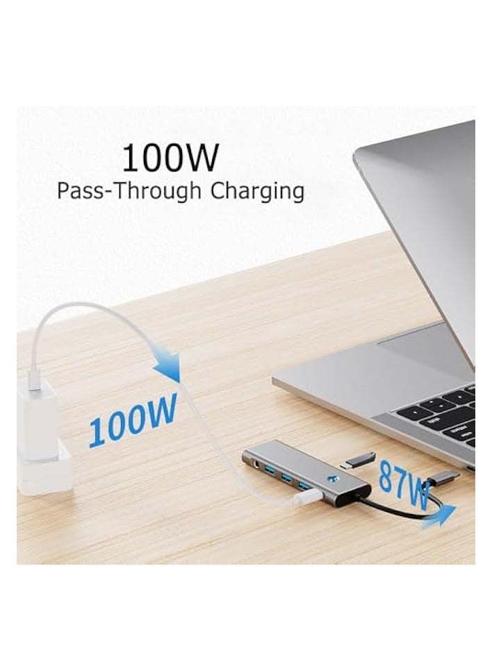 erorex Upgrade USB C Hub With One-Click Screen Off, 9-in-1 USB C Adapters with 4K@60Hz HDMI, 100W PD, SD/TF Card Readers, USB 3.0/C Data Port and Audio Port, USB C Docking Station for Type-C (9 IN 1) - Image 3