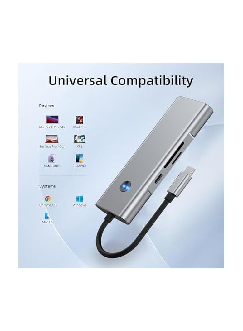 erorex Upgrade USB C Hub With One-Click Screen Off, 9-in-1 USB C Adapters with 4K@60Hz HDMI, 100W PD, SD/TF Card Readers, USB 3.0/C Data Port and Audio Port, USB C Docking Station for Type-C (9 IN 1) - Image 5