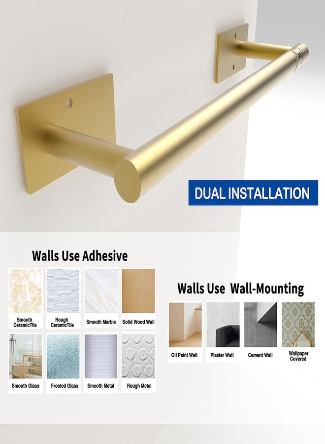 Ruacq Brushed Gold Paper Towel Holder Double Post Pivoting Square Base Under Cabinet Paper Towel Holder for Kitchen Self-Adhesive or Drill mounting - Image 4