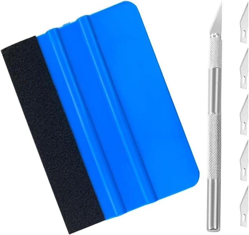 Fizzix 7-Piece Car Vinyl Wrap Tool Kit – Complete Wallpaper Smoothing Set with Squeegee and Vinyl Cutter - Image 1