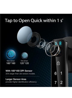 Sharpdo Sharpdo Smart Lock, Fingerprint Door Lock,  Smart Deadbolt with Key, Fringerprint, Electronic Digital Locks with Touchscreen.  - Image 3