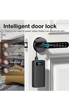 Sharpdo Sharpdo Smart Lock, Fingerprint Door Lock,  Smart Deadbolt with Key, Fringerprint, Electronic Digital Locks with Touchscreen.  - Image 4