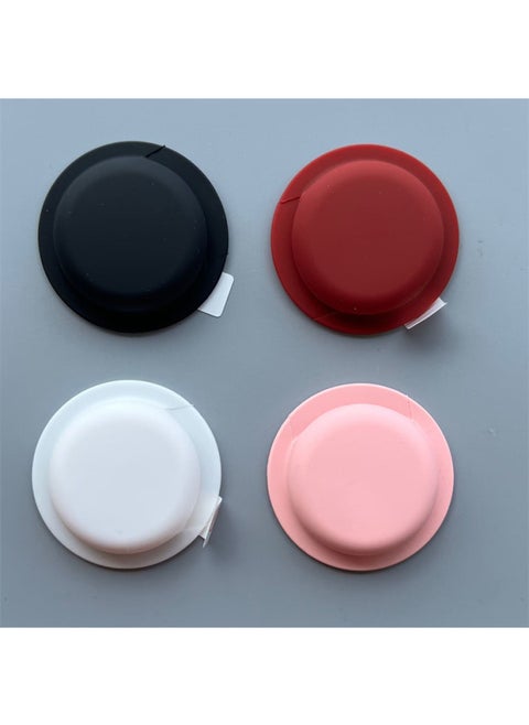 Applicable To For Apple Airtags Protective Case Airtgas Silicone Four-in-one Positioning Tracker Protective Soft Case-Color:Black + White + Brown Red + Pink-Applicable Model:For Apple Airtags