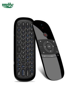W1 Wireless QWERTY 57-Keys Keyboard 2.4G Air Mouse Remote Controller with LED Indicator for Android TV Box, Mini PC, Smart TV, Projector, HTPC, All-in-one PC / TV