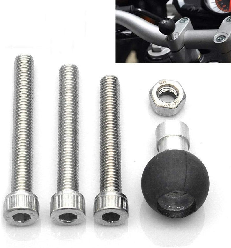 MASO Motorcycle Handlebar Clamp Ball with M8 Screws for RAM Mount - Image 1