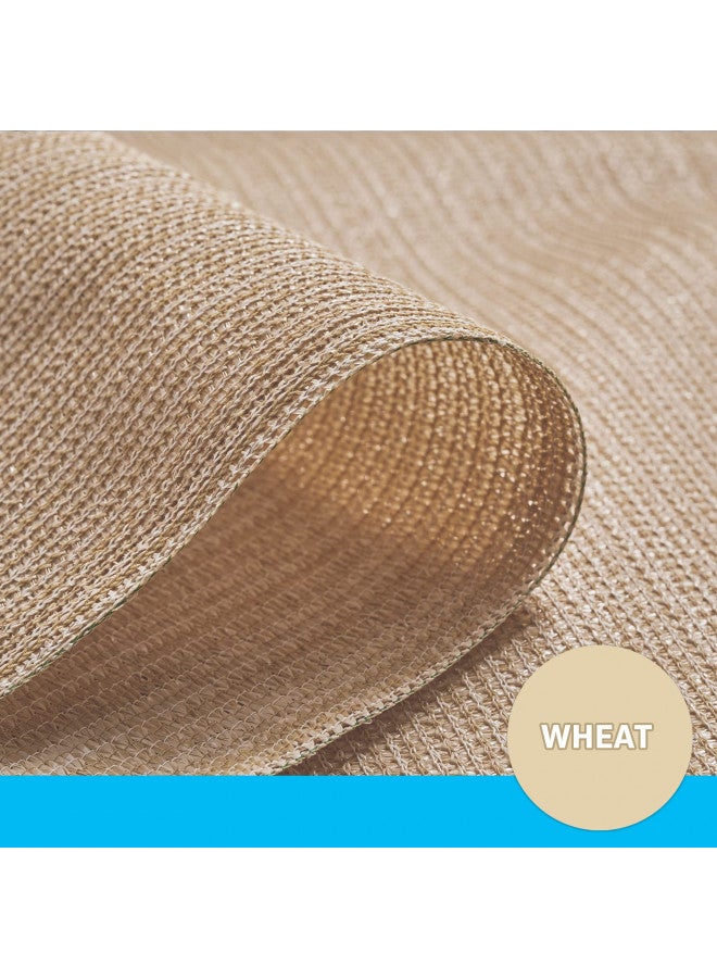 Coolaroo 90% UV Block Shade Cloth and Privacy Screen Shade Fabric Roll, 6' x 15', Wheat - Image 4