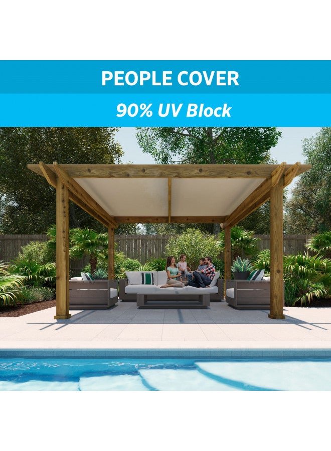 Coolaroo 90% UV Block Shade Cloth and Privacy Screen Shade Fabric Roll, 6' x 15', Wheat - Image 1