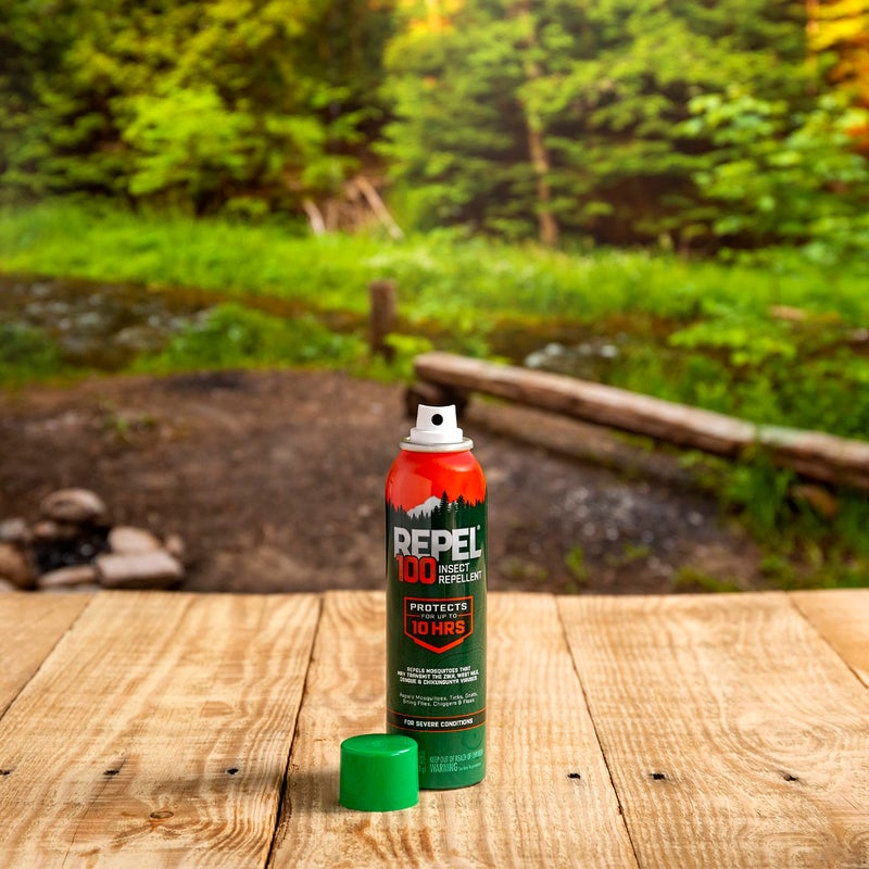 Repel 100 Insect Repellent, 4 Ounces, 98% DEET 10-Hour Protection Lon-Lasting Insect Repellent Aerosol Spray Repels Mosquitoes, Ticks, Gnats, Biting Flies, Chiggers And Fleas - Image 5