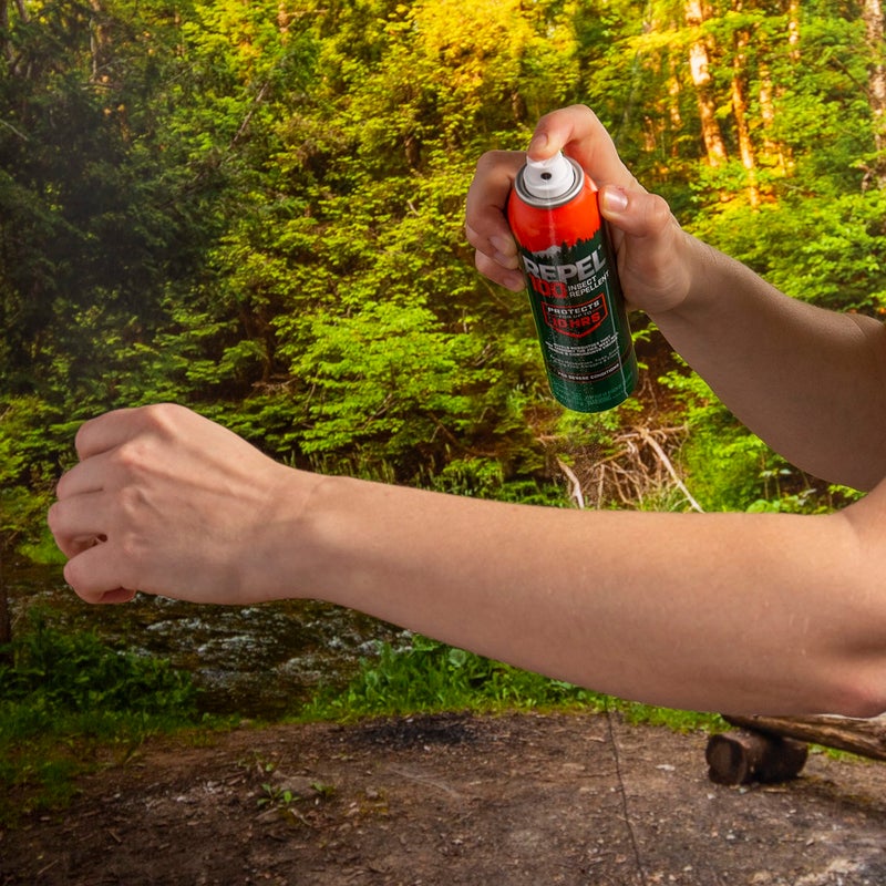 Repel 100 Insect Repellent, 4 Ounces, 98% DEET 10-Hour Protection Lon-Lasting Insect Repellent Aerosol Spray Repels Mosquitoes, Ticks, Gnats, Biting Flies, Chiggers And Fleas - Image 2