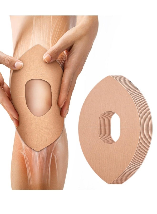 Kinesiology Tape for Knees, 10 Pcs Precut Kinesiology Tape for Knee Pain Relief & Support, Waterproof & Elastic Athletic Tape for Knee Stability, Breathable & Comfortable Knee Tape - Image 1