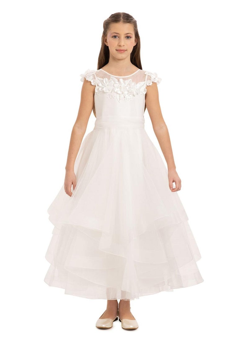 فيا بامبينو فستان تول طبقات غير متساوٍ للبنات - Image 1