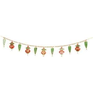 Urvi Creations Handcrafted Metal Kalas and Leaves and Toran Bandarwal Hanging Door Hanging for Diwali - Multi Colour - Image 2