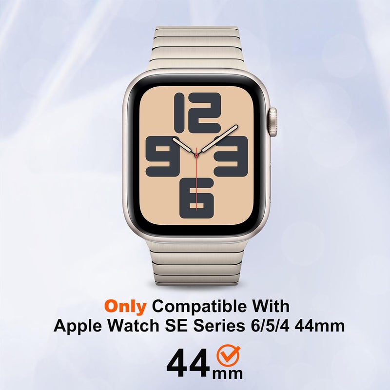Suphart Metal Bumper Cover Compatible with Apple Watch Series 6/5/4/SE Case, [Turn 44mm into Ultra Look] Rugged Shockproof Protector with Back Frame for iWatch 44mm, Silver - Image 3