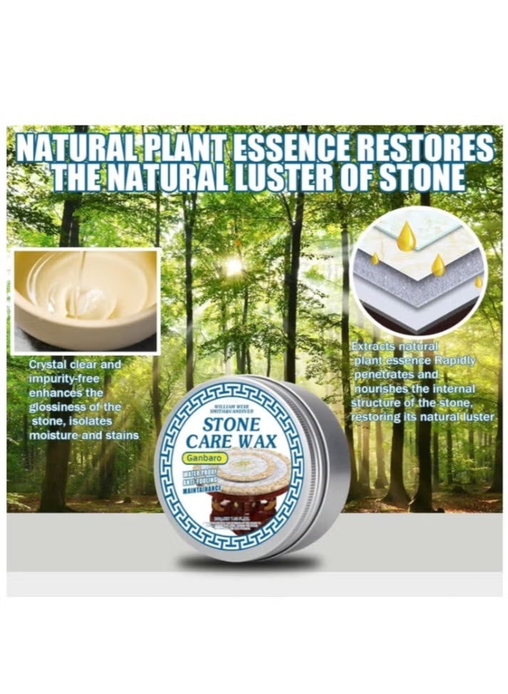 WILLIAM WEIR Stone Polishing Care Wax, Granite Cleaner and Polish, Quartz Countertop Cleaner, Marble Polish for Marble Furniture, Ceramic Tiles, Stone Floor, Stone Polish Protection 80g - Image 4