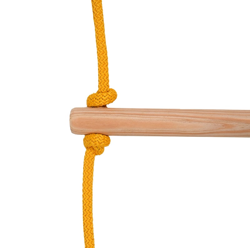 BOFFLE Rope Climbing Ladder Indoor/Outdoor for Kids - Ninja Ladder, Ladder for Kids 4 to 10 Years (Yellow) - Image 3