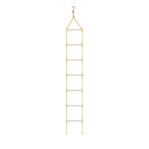 BOFFLE Rope Climbing Ladder Indoor/Outdoor for Kids - Ninja Ladder, Ladder for Kids 4 to 10 Years (Yellow) - Image 1