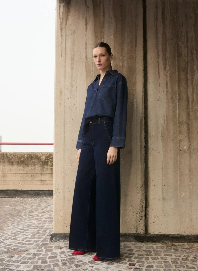 MANGO Denim Cotton Shirt
