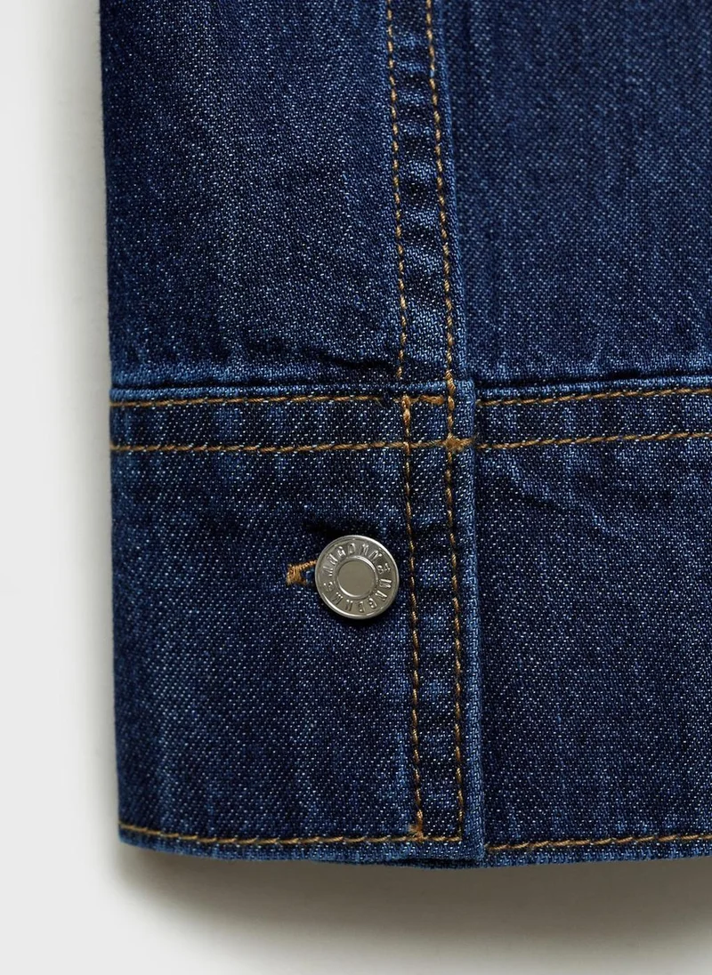 MANGO Denim Cotton Shirt
