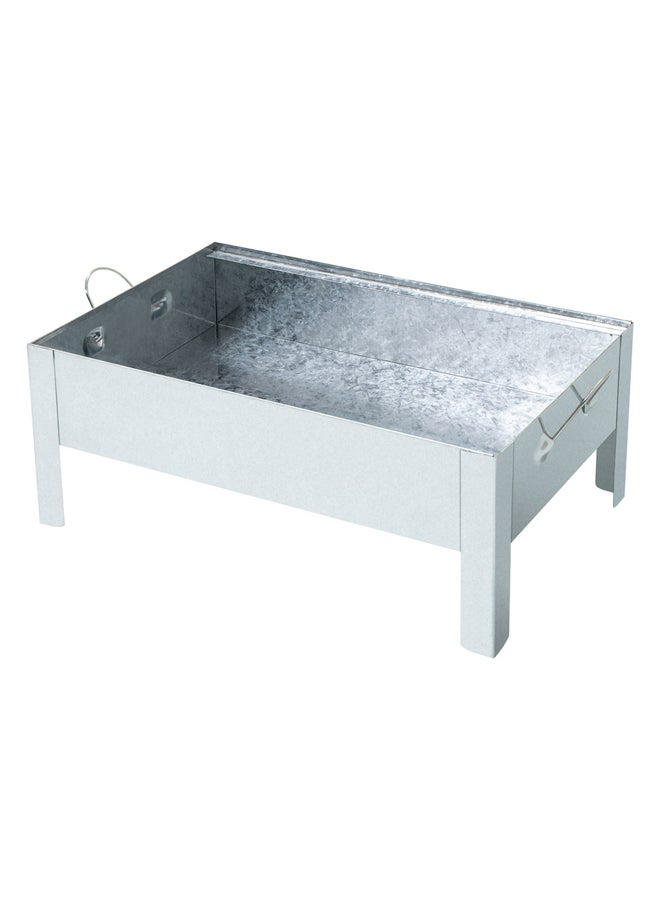 AL SANIDI Charcoal grill for trips, Portable Charcoal Grill, Silver, Size 24*39 Cm - Image 3