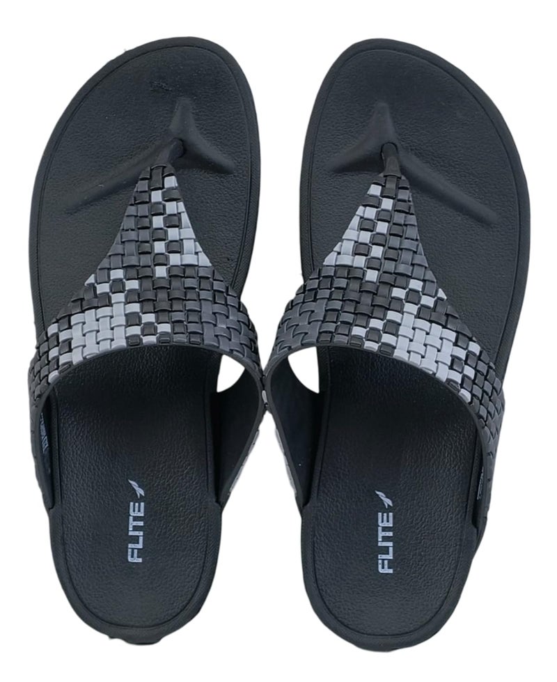 Flite Daily Use Thong Slippers for Women || Non-Slip & Anti-Skid Bathroom Slippers | Lightweight, Waterproof & Comfortable Casual Flip-Flops (Back, UK Footwear Size System, Adult, Women, Numeric, Medium, 3) - Image 4