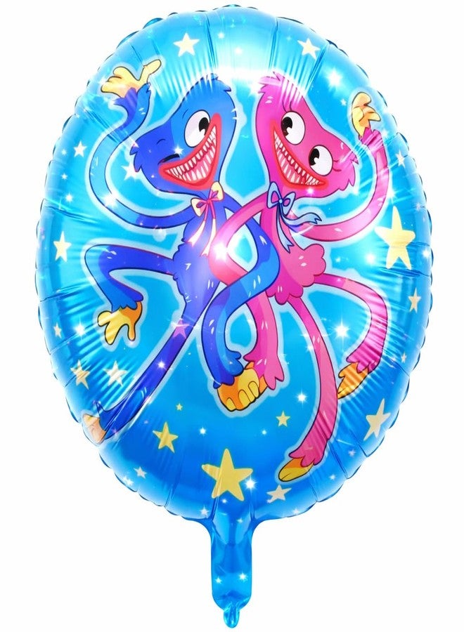 Fun Affairs Puppy Playtime Blue Cartoon Theme Happy Birthday Foil Balloon 18 Inch - Round Printed Party Balloon for Kids Birthday Decoration, Helium Supported, 5 Pcs - Image 4