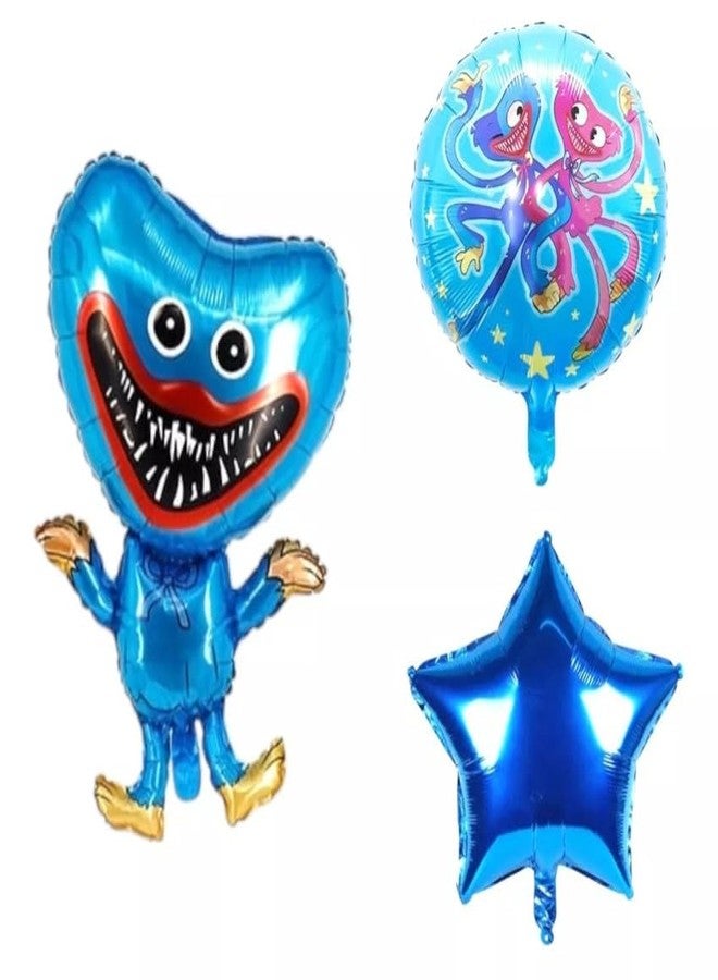 Fun Affairs Puppy Playtime Blue Cartoon Theme Happy Birthday Foil Balloon 18 Inch - Round Printed Party Balloon for Kids Birthday Decoration, Helium Supported, 5 Pcs - Image 3