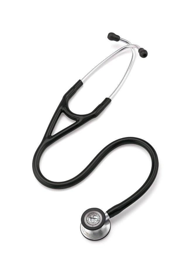 ثري أم ليتمان سماعة طبية من 3M Littmann، سماعة طبية لطب القلب الوريدي، أنبوب أسود، سماعة صدر من الفولاذ المقاوم للصدأ، 22 بوصة، 6152  - Image 2