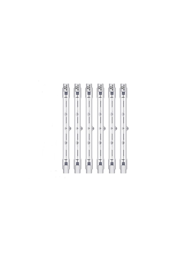 R7s Linear Halogen Floodlight, Dimmable Light Bulb 118mm 300W 2800K, J Type Double Ended Base Bulbs Warm White for Floodlight, Landscape and Work Light, 6Pcs (Energy Class G) - Image 1