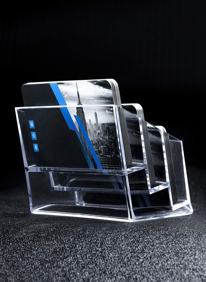 SNDIA 3-Tier Acrylic Visiting Business Card Holder Display Stand - Image 5