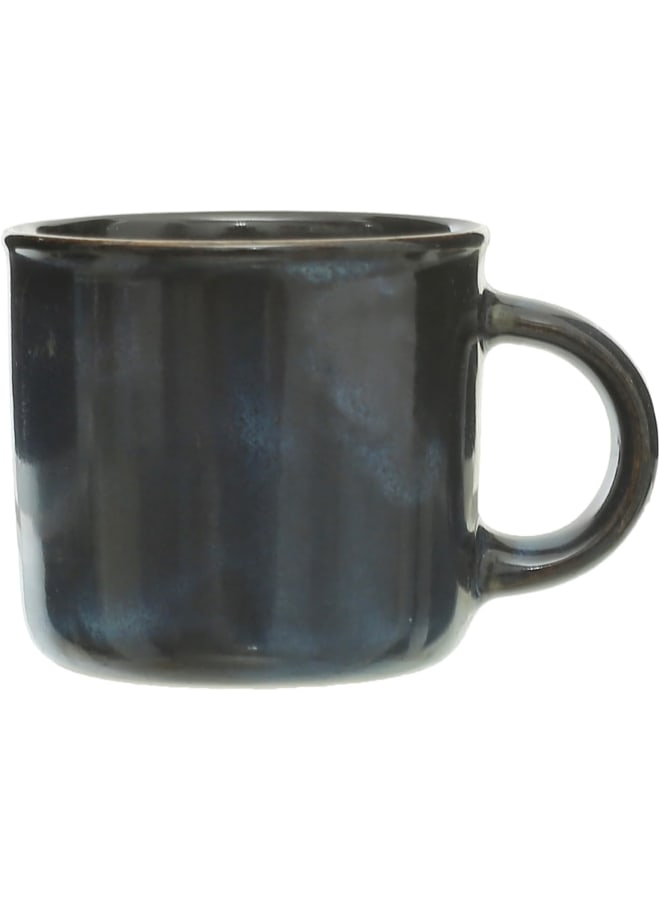 Rosa Fm Jeans/Rim: Enamel Coffee Cup Set 2-Pieces, Dark Brown/Blue 300ml Durable enamel - Image 3