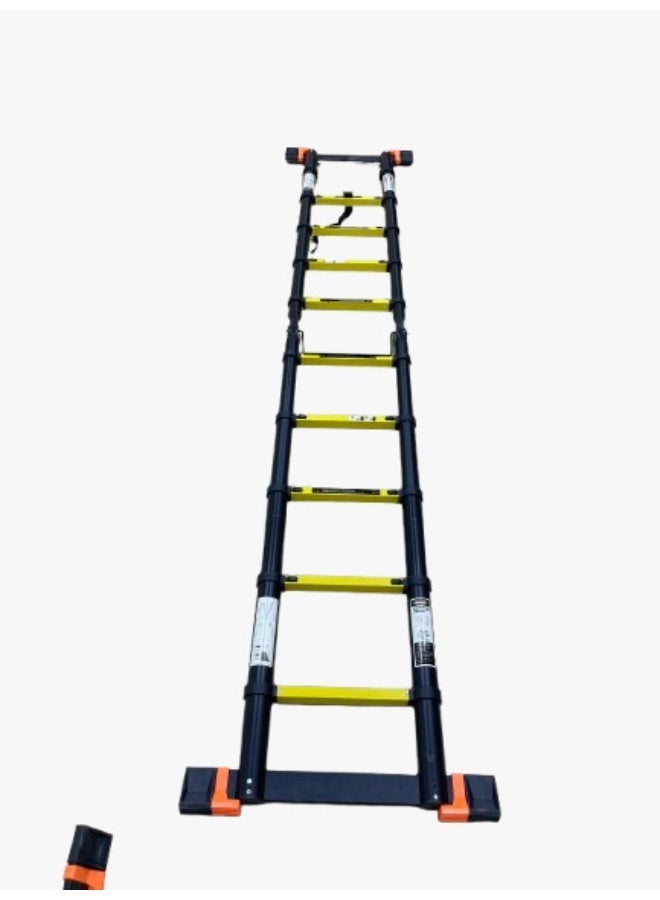 Telescopic Ladder, 7.4m (3.7+3.7), Durable Aluminum, Foldable & Extendable - Image 2