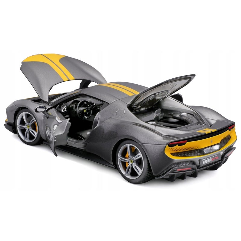 بوراجو سيارة فيراري جي تي بي اسسيستو 1/18 - رصاصي - 18-16017 - Image 5