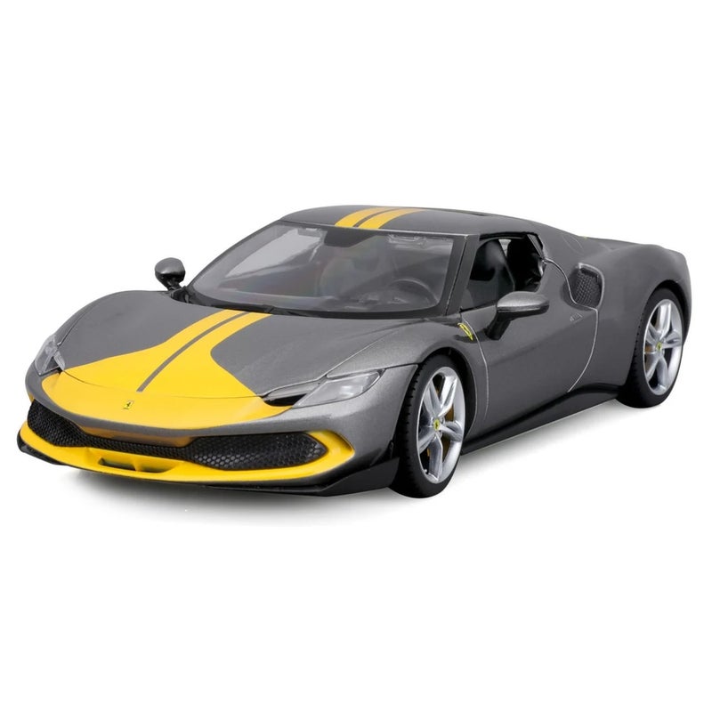 بوراجو سيارة فيراري جي تي بي اسسيستو 1/18 - رصاصي - 18-16017 - Image 1