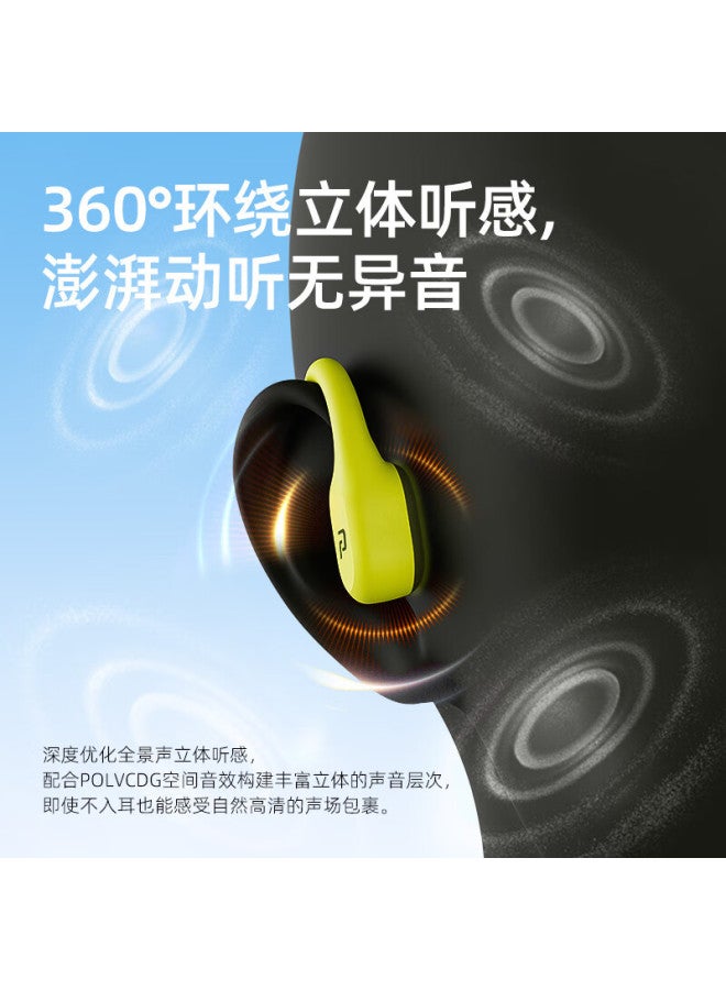 Polvcdg X9 Bone Conduction Swimming Headphones, Sports Bluetooth Earphones, Open-ear Non-in Running Cycling Fitness-specific Waterproof Sweat-resistant Long Battery Life Call Noise Reduction Ear-hook Style Headphones - Image 3