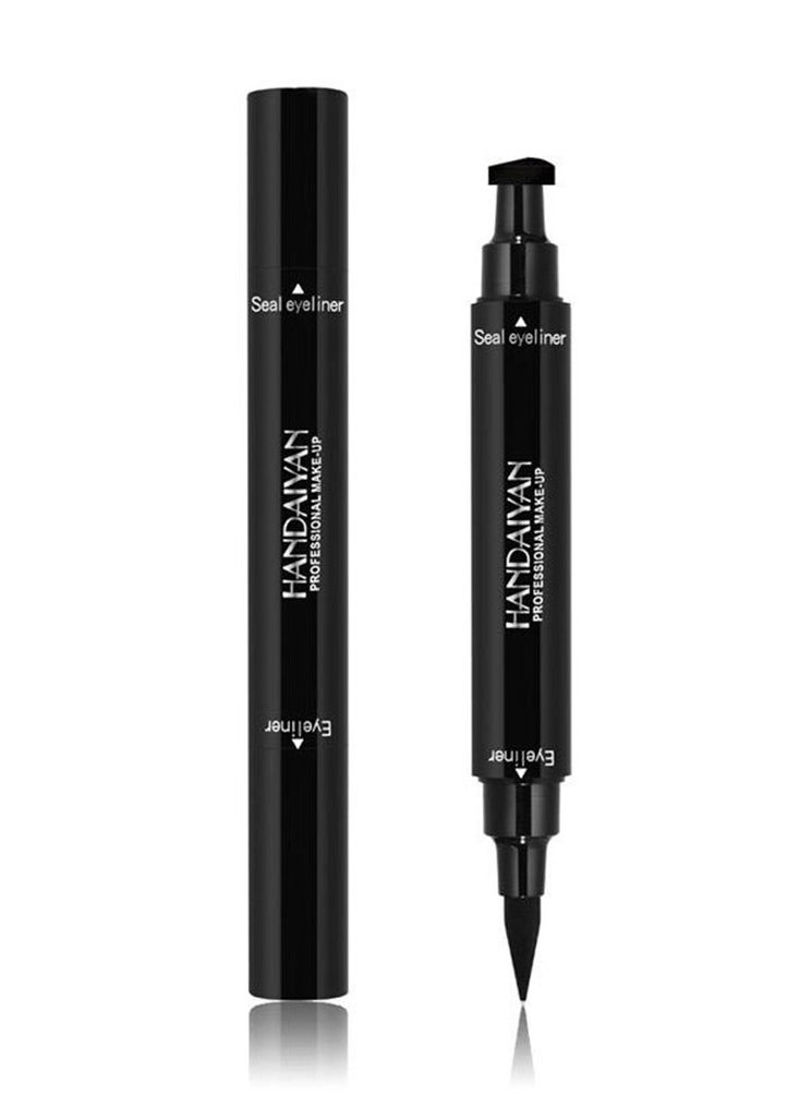 Handaiyan - Liquid Eyeliner Waterproof 2 in 1 Stamp Liner Professional Makeup Long Lasting Matte Finish Quick Smudge Proof Hyper Drying Resistant Stay All Day Waterline Winged Instant Result(Classic Black) - Image 1