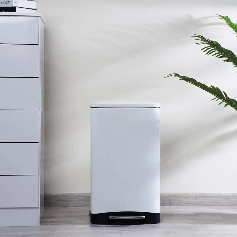 Pan Home علبة قدم الدريد سكوير 35X38X66سم 40ل - أبيض - Image 1