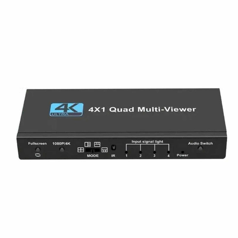 HDMI 4K@30Hz HDMI Switch 4 In 1 Out Seamless Signal Switching Splitter - Remote Control Compact Size for Home Office Gaming Setup - Image 3