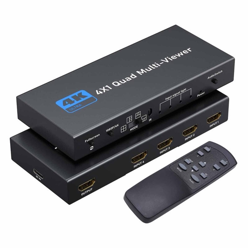 HDMI 4K@30Hz HDMI Switch 4 In 1 Out Seamless Signal Switching Splitter - Remote Control Compact Size for Home Office Gaming Setup - Image 4