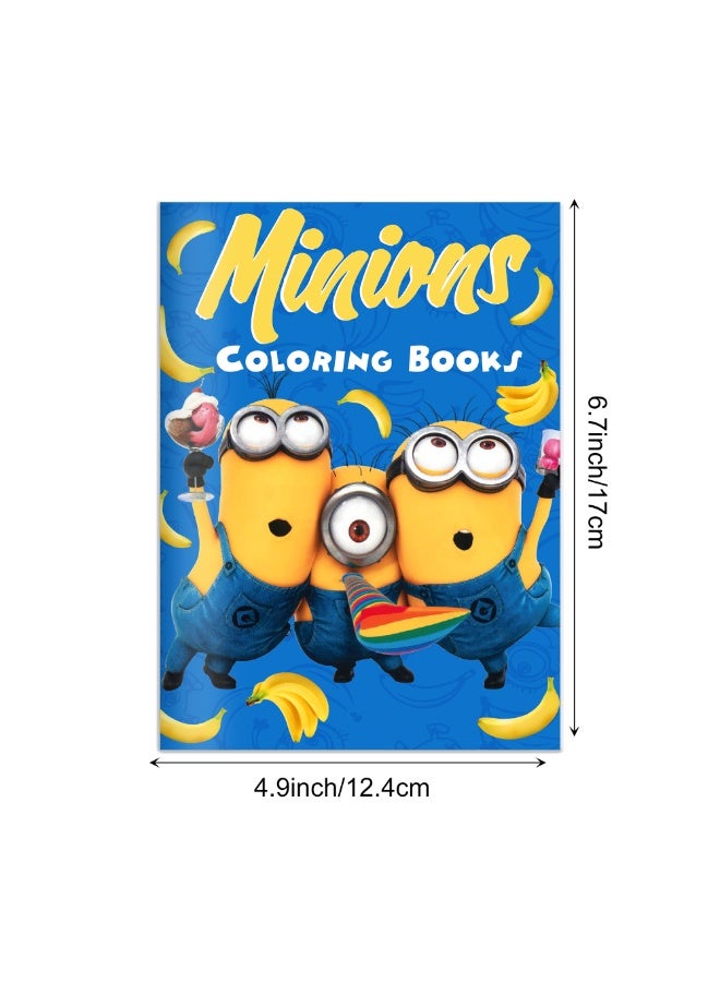 12-Piece Minions Anime Coloring Book Set - Creative DIY Cartoon Doodle Art Kit, Vibrant Party Activity for Kids & Adults - Image 5