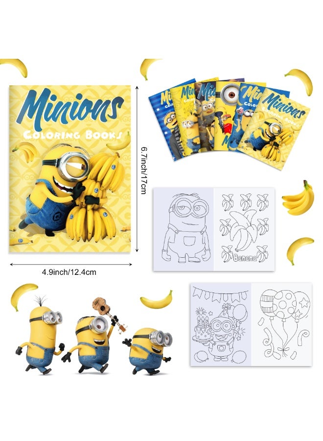 12-Piece Minions Anime Coloring Book Set - Creative DIY Cartoon Doodle Art Kit, Vibrant Party Activity for Kids & Adults - Image 3