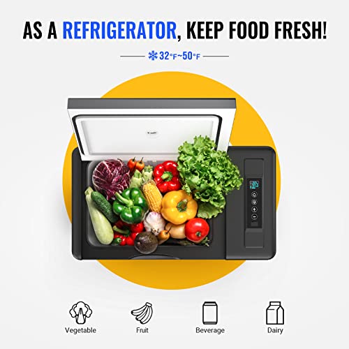 BougeRV 12 Volt Refrigerator 12V Car Fridge 23 Quart Portable Freezer Compressor Cooler 12/24V DC 110~240V AC for Truck Van RV SUV Boat Travel Camping Road Trips Tailgating -8℉~50℉ (Black) - Image 4