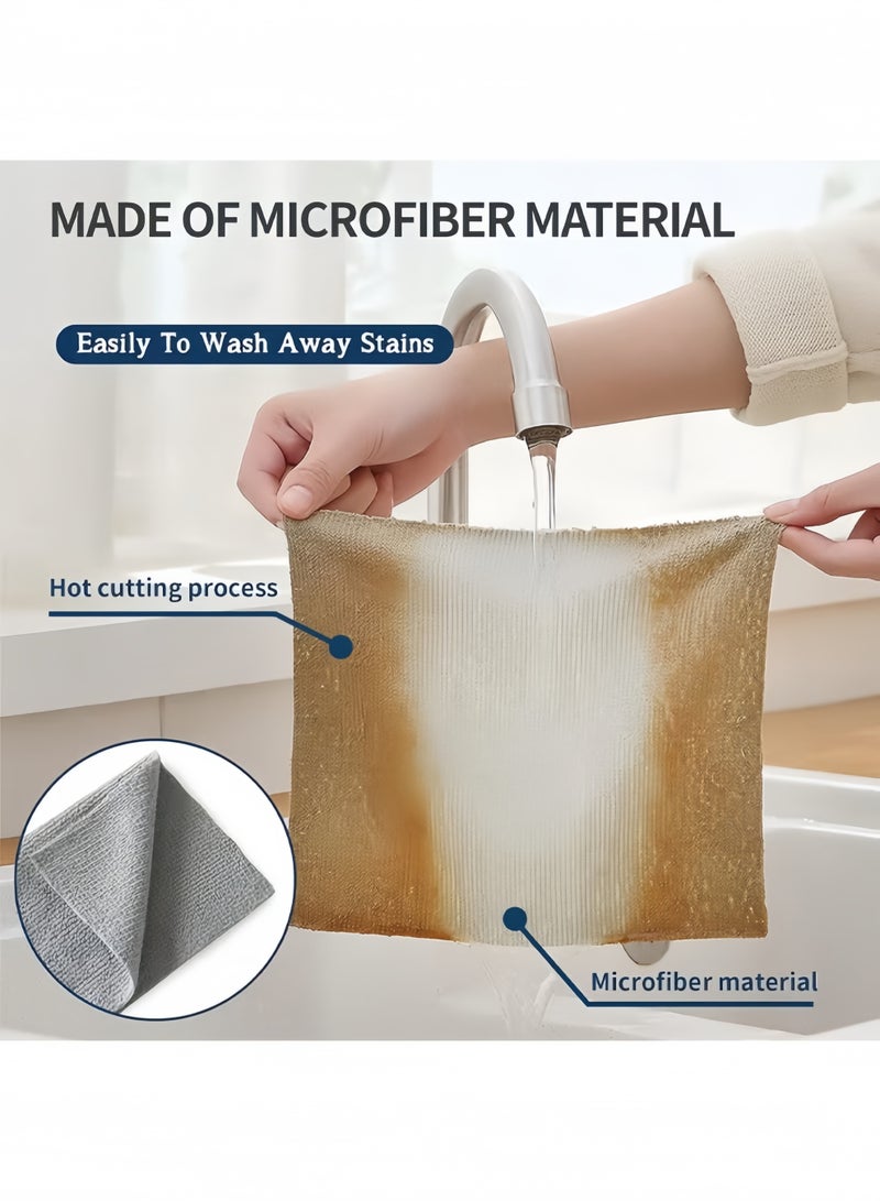 Dish Cloths, Kitchen Wash Cloths for Dishes, Microfiber Kitchen Towels, Multi-use Cleaning Cloths Towels, Towel Cloth, Kitchen Absorbent Dishwashing Cloth, Cleaning Cloths Quick Dry 10 Pieces/Box - Image 5