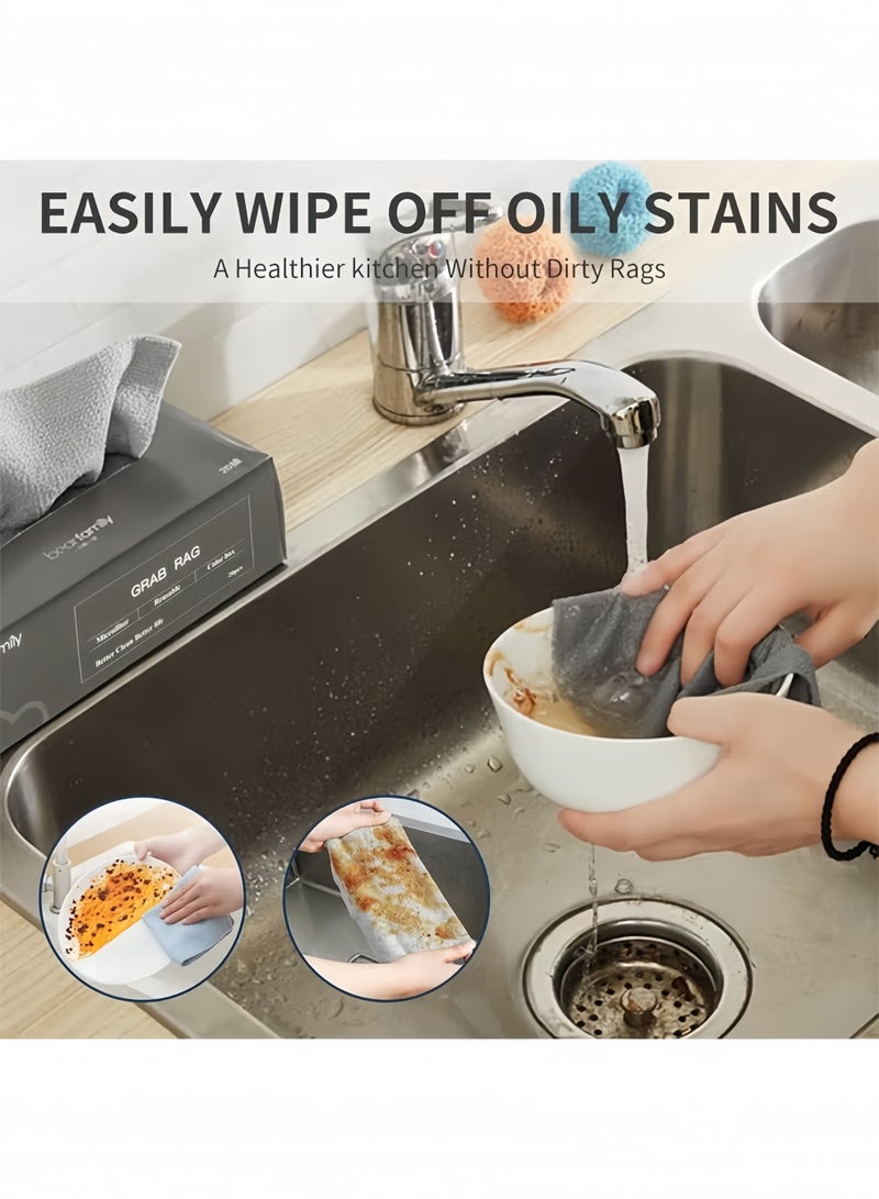 Dish Cloths, Kitchen Wash Cloths for Dishes, Microfiber Kitchen Towels, Multi-use Cleaning Cloths Towels, Towel Cloth, Kitchen Absorbent Dishwashing Cloth, Cleaning Cloths Quick Dry 10 Pieces/Box - Image 4