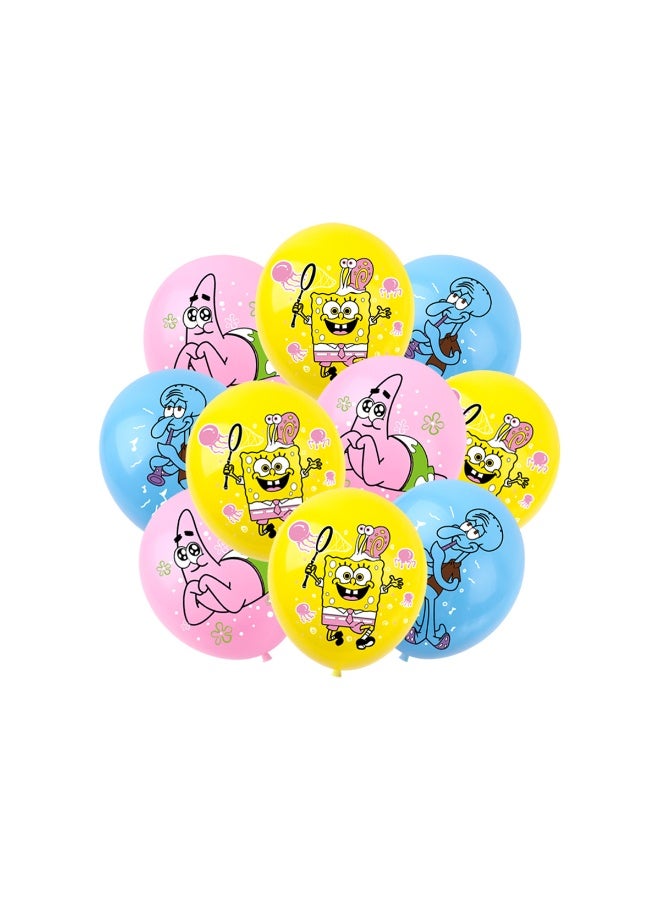 Party Spongebob Balloon Set with Happy Birthday Banner, Balloons, Cake Inserts, Perfect for Graduation Baby Shower Birthday Bachelorette Party Backdrop Decoration, Suitable for Indoor and Outdoor - Image 4