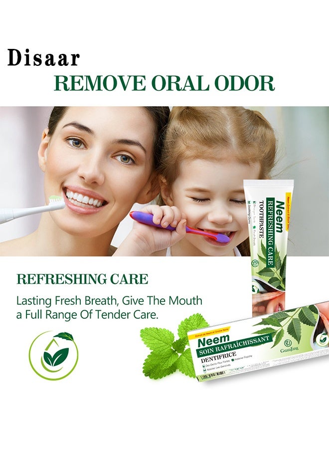 Disaar Natural Neem Refreshing Care Toothpaste, Neem Toothpaste Organic Fluoride-Free With Mint, Herbal Formula For Healthy Teeth And Gums, Non-GMO, Vegan, Gluten Free, 100G - Image 5